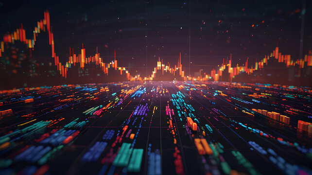 Dynamic Market Art: Visualizing Finance with Creativity and Color - gen ai