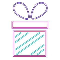 present with bow neon birthday party