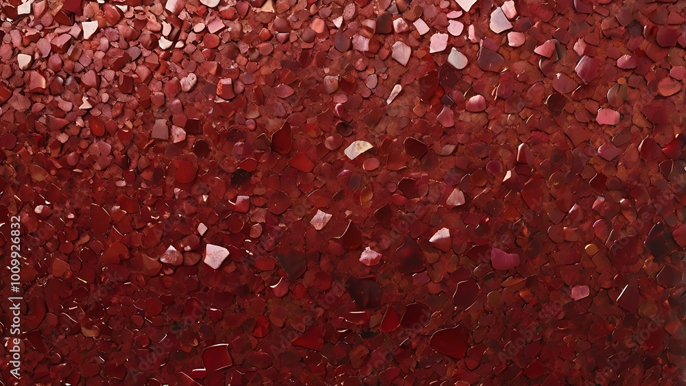 Poster abstract close up of a textured background covered in a dense layer of red glitters