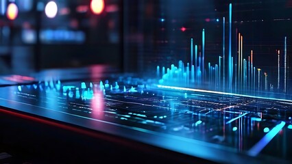 Abstract Blue and Orange Data Visualization