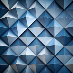 Abstract geometric background with textured blue triangular patterns for modern design