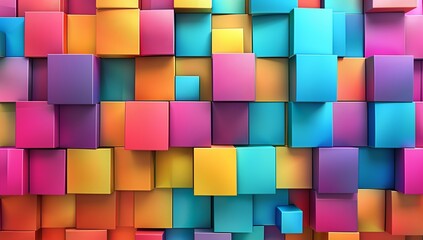 Colorful background with square color blocks, vector illustration, colorful,...