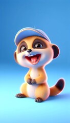 3D lachendes Erdm&auml;nnchen