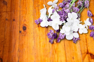 Different fresh colored flowers bouquet