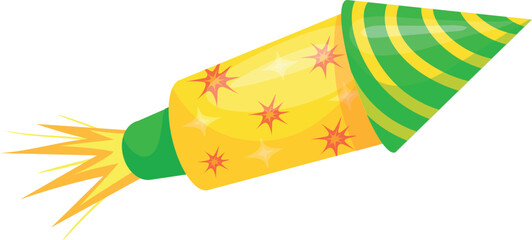 Holiday fire cracker cartoon icon. Festival symbol © ssstocker