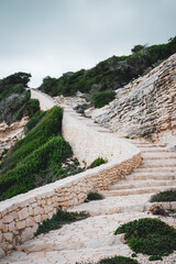 stairways, staircase, stairs, stone, long, southern, corsica, bonifacio