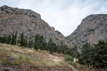 Views from the archaeological site of Delphi, Greece