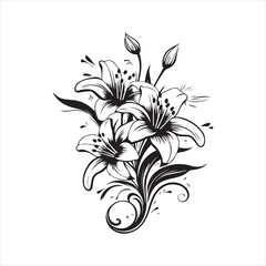 lily of the valley, flower, floral, nature, vector, illustration, leaf, pattern, flowers, plant, design, decoration, spring, art, ornament, summer, blossom, bouquet, element, flora, card, beauty, wall