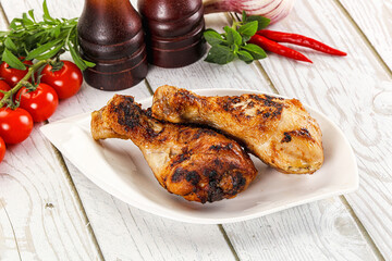 Hot and tasty chicken drumstick barbecue