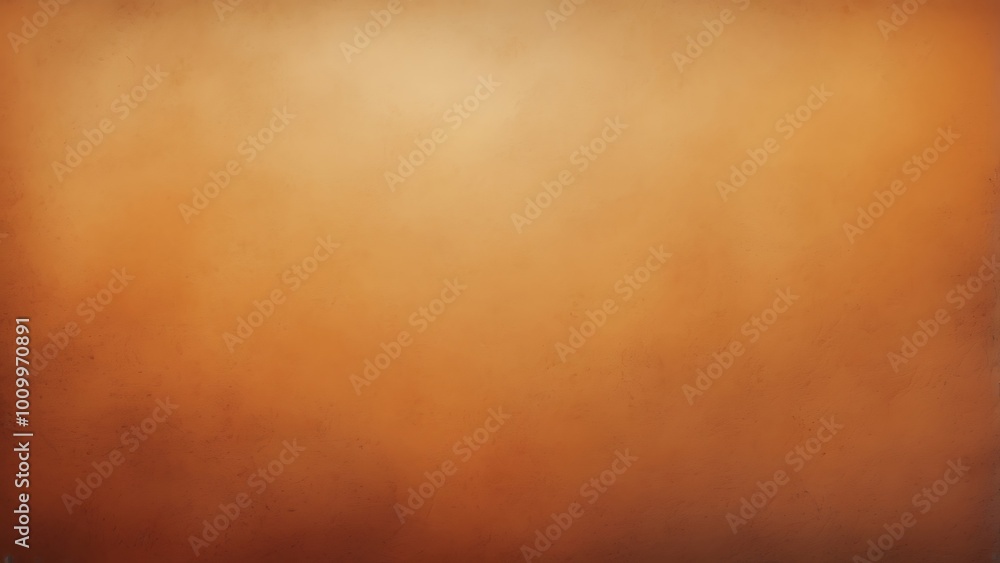 Poster vintage abstract grungy textured gradient background of a orange blank old paper with a smooth trans