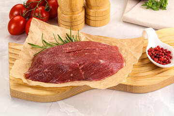Raw beef meat uncocked steak