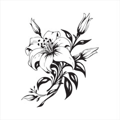 lily of the valley, flower, floral, nature, vector, illustration, leaf, pattern, flowers, plant, design, decoration, spring, art, ornament, summer, blossom, bouquet, element, flora, card, beauty, wall