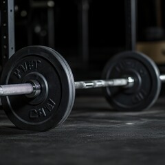 Naklejka premium Barbell Weights in a Gym - Fitness and Strength Training