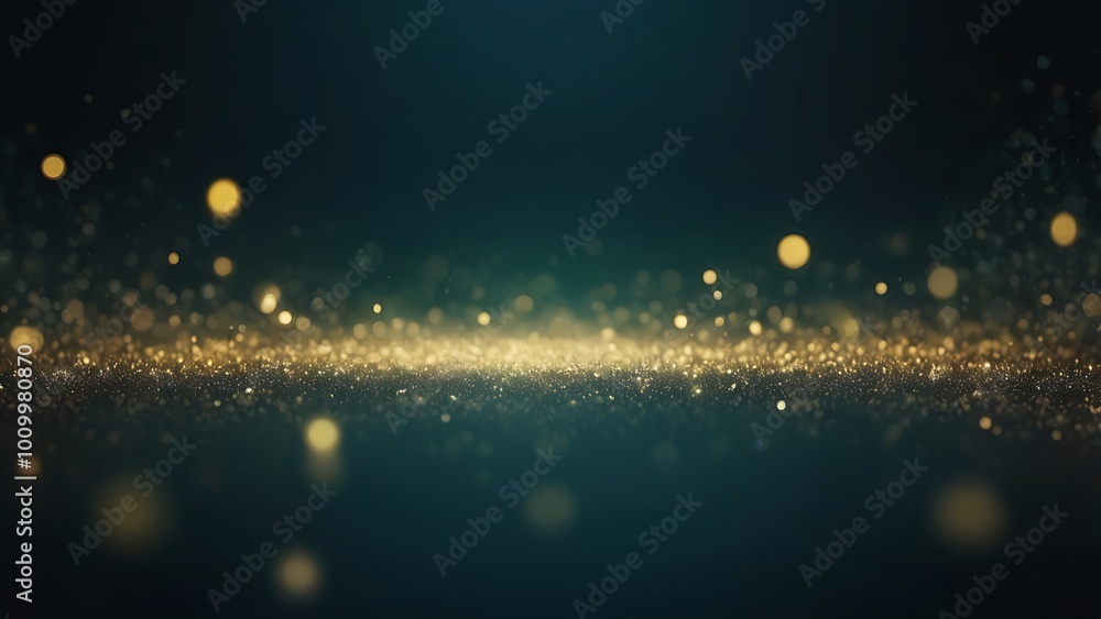 Poster digital abstract artwork illustration featuring a glitter bokeh effect with numerous glowing circula