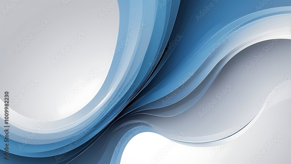 Poster abstract gradient illustration textured background featuring a swirling blue, white and black waves,