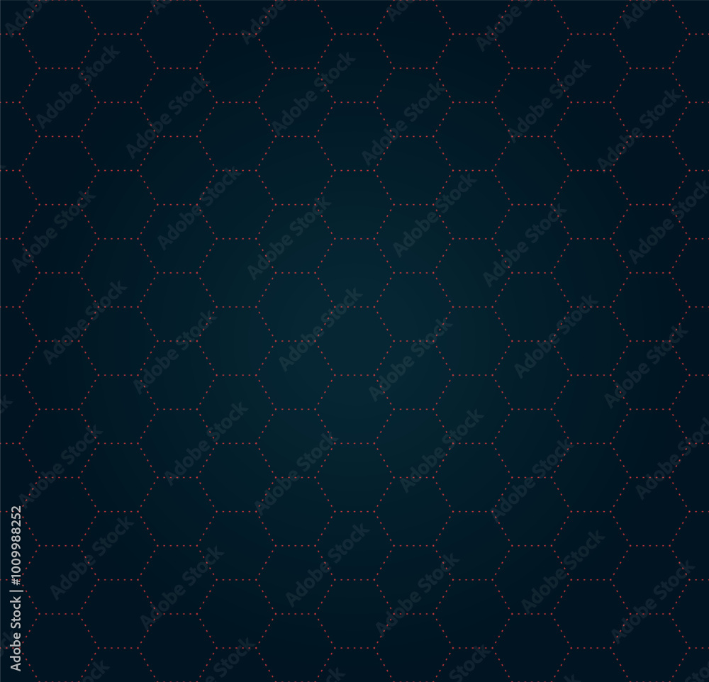 Poster vr hud futuristic interface hexagons grid. hexagonal linear head up display seamless pattern. digita