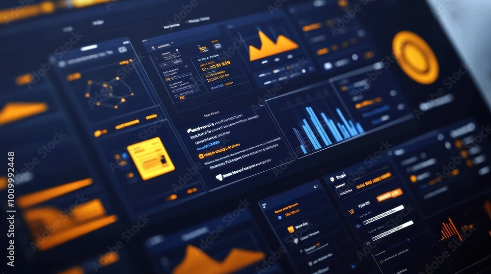 Poster cutting-edge data analytics dashboard