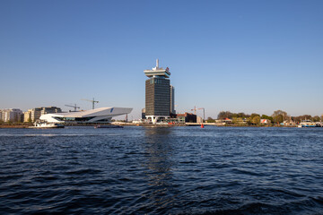 View of the river in Amsterdam