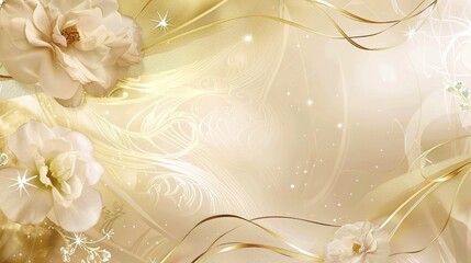 Golden Invitation - Wedding Background of Elegance and Splendor. A luxurious golden invitation creates a stunning wedding backdrop full of charm and romance