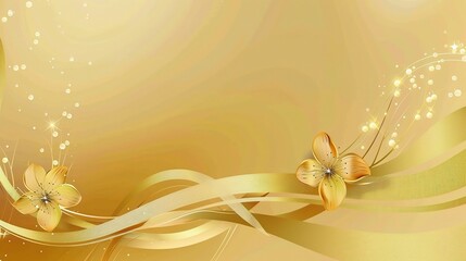 Golden Invitation - Wedding Background of Elegance and Splendor. A luxurious golden invitation creates a stunning wedding backdrop full of charm and romance