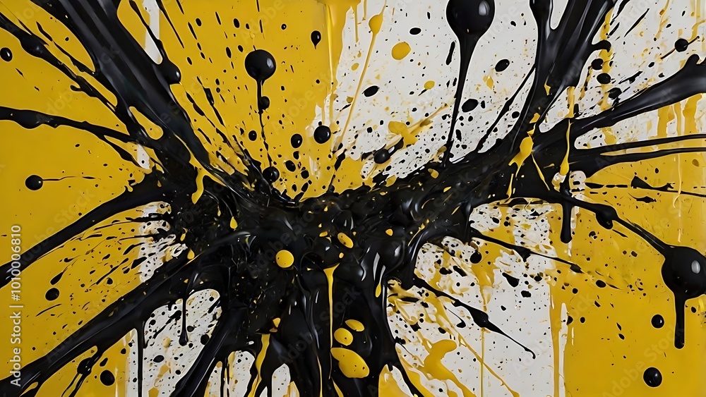 Poster abstract digital artwork of a paint style background with splashes and splatters colors composition 