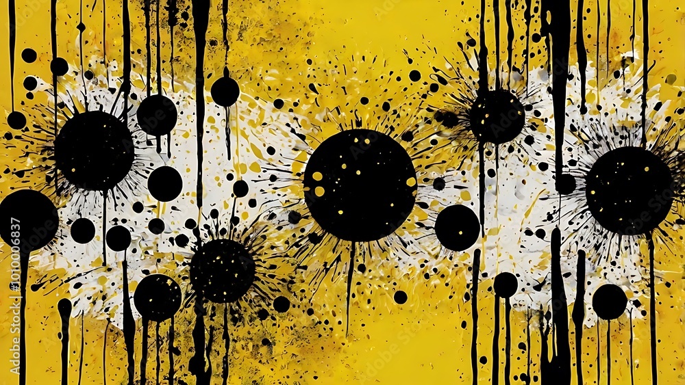 Poster abstract digital artwork of a paint style background with splashes and splatters colors composition 