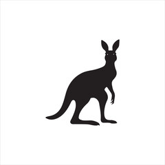Obraz premium kangaroo illustration, animal, rabbit, cartoon, vector, illustration, bunny, kangaroo, donkey, mammal, hare, funny, easter, cute, art, silhouette, isolated, drawing, nature, white, character, farm, 