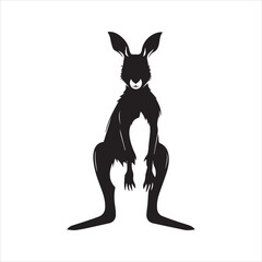 kangaroo illustration, animal, rabbit, cartoon, vector, illustration, bunny, kangaroo, donkey, mammal, hare, funny, easter, cute, art, silhouette, isolated, drawing, nature, white, character, farm, 