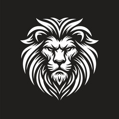 Fototapeta premium Minimalist Stylized Lion Head logo design