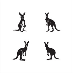 kangaroo illustration, animal, rabbit, cartoon, vector, illustration, bunny, kangaroo, donkey, mammal, hare, funny, easter, cute, art, silhouette, isolated, drawing, nature, white, character, farm, 