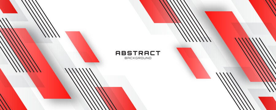 Red white abstract background overlap layer on bright space with diagonal stripes effect decoration. Modern graphic design element lines style concept for web banner, flyer, card, or brochure cover
