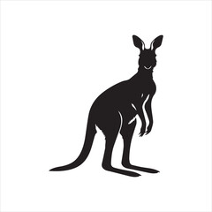 Obraz premium kangaroo illustration, animal, rabbit, cartoon, vector, illustration, bunny, kangaroo, donkey, mammal, hare, funny, easter, cute, art, silhouette, isolated, drawing, nature, white, character, farm, 