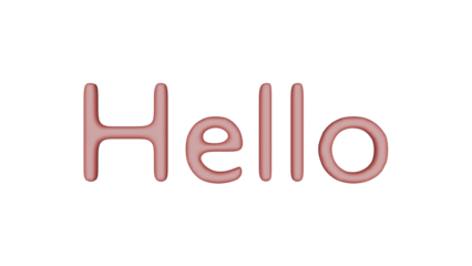 a hello sign with a pink background