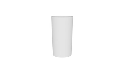 a white vase with a black top on a white background