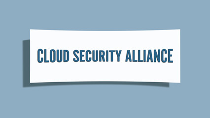 Cloud Security Alliance. A card isolated on blue background.