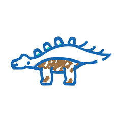 kentrosaurus dinosaur animal doodle icon sketch vector. kentrosaurus dinosaur animal sign. isolated symbol illustration