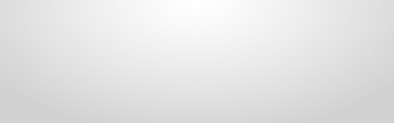 White gradient background. Gray studio wall with soft light. Clean space for displaying product. Abstract smooth wallpaper. Neutral simple texture. Vector illustration.