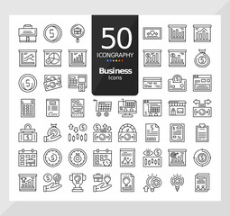 50 Icons Pack of Business Linear Set