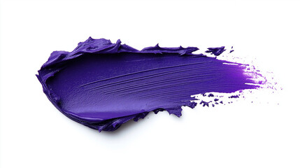 Fototapeta premium a single, elegant swatch of cobalt violet lipstick on white background, with soft color gradients and subtle sheen to highlight the texture and glossiness of lip makeup