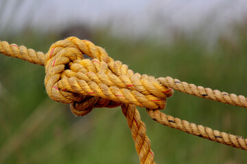 marine knot of thick brown rope
