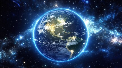 Naklejka premium The Internet of Things (IoT) revolutionizes our world by connecting everyday devices to the internet, allowing for seamless communication and data exchange.