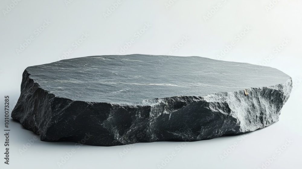 Poster minimalistic close-up empty stage with stone for product