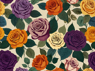 Beautiful Vintage Florals and Botanicals Grid Design