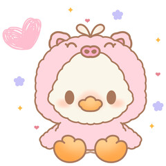 Naklejka premium Cute duckling 