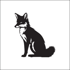 fox in the woods,animal, dog, cartoon, vector, illustration, fox