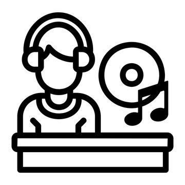 recommend clip art: podcast Line Icon