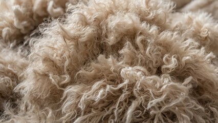 close - up of a white wool texture