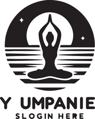 Obraz premium Modern Yoga Silhouette Art: Stunning Designs for Health & Meditation