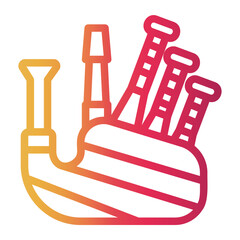 bagpipes Line Gradient Icon
