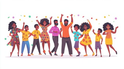 Celebrating Diversity: A Vibrant Gathering of Joyful Individuals